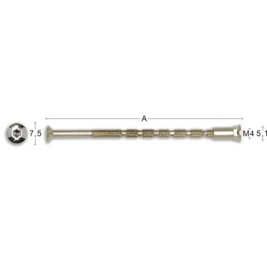Habo 316 Tryckeskruv 75 x 4 mm, M4, 2-pack